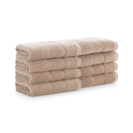 Monarch Brands Turkish Washcloths, 13in x 13in, Solid , Hummus, 8PK PNP-WC-TS-1313-1-75-HMS
